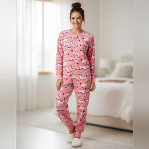 NEW! PJ couture plush Llama pajamas sz large NWT 12.12